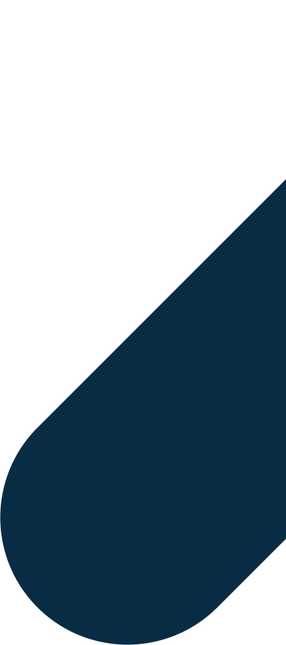 Angled blue curved rectangle